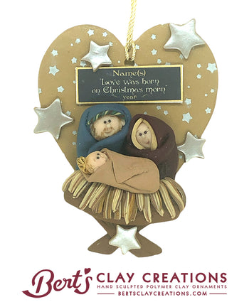 Hallelujah - Joseph, Mary, & Baby Jesus - Bert's Clay Creations